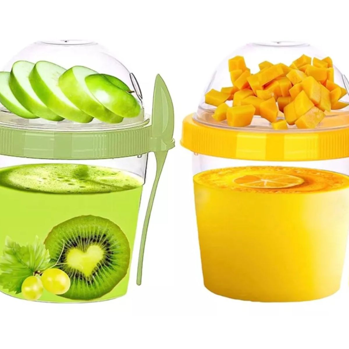 GENERICO - Set 2 Vasos Para Yogurt Frutas O Cereales 500ml Titiz