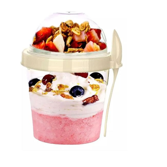 GENERICO - Set 2 Vasos Para Yogurt Frutas O Cereales 500ml Titiz