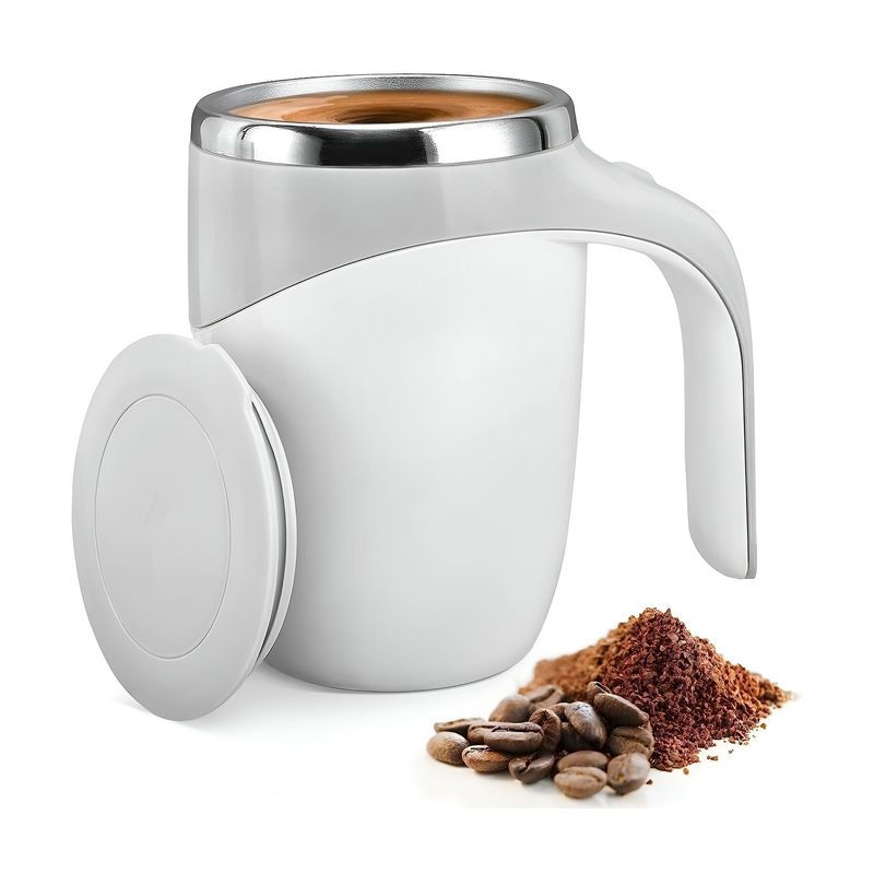 GENERICO - Taza De Cafe Con Batidor Revolvedor Tazon Recargable Usb