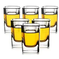 GENERICO - Vasos Shot Tequilero Vidrio Grueso Set 6 Piezas 75ml