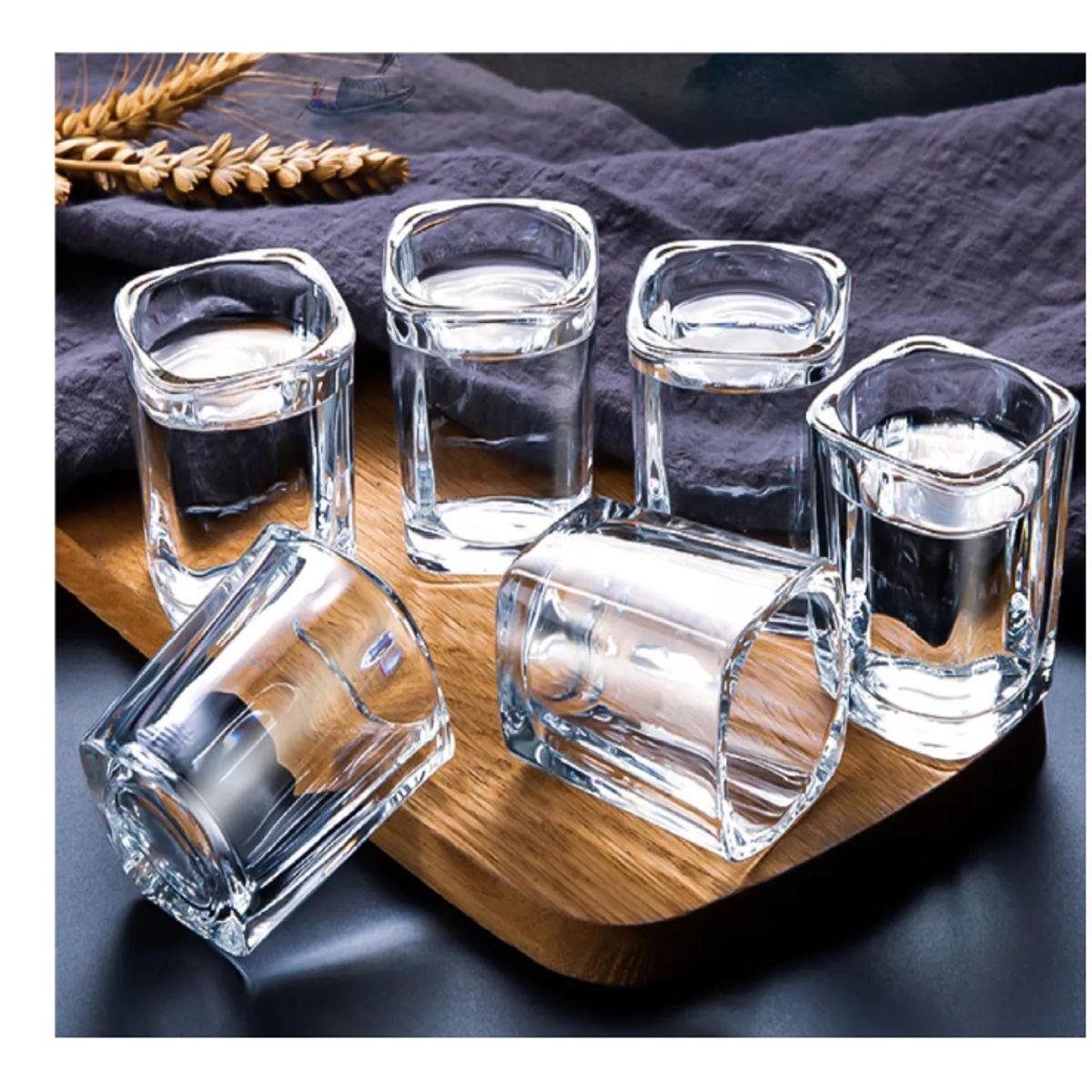 GENERICO - Vasos Shot Tequilero Vidrio Grueso Set 6 Piezas 75ml