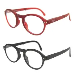 KANALLA - Pack 2 Lentes De Lectura Plegable Con Filtro Azul mod Negro Rojo Oscuro 1.0