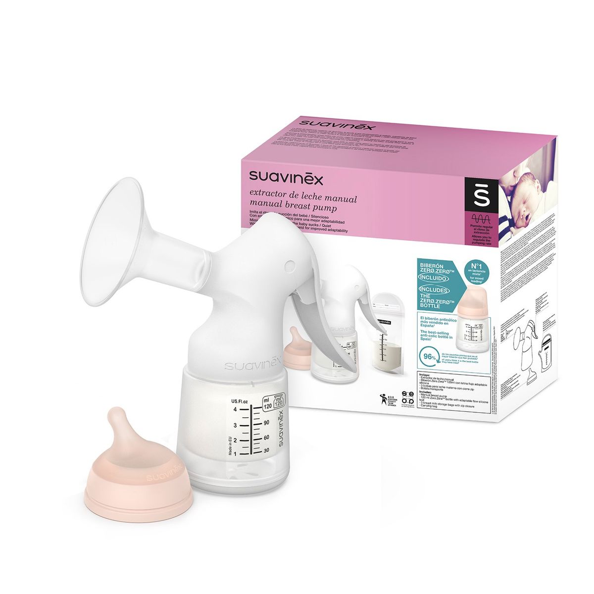 SUAVINEX - EXTRACTOR DE LECHE MANUAL ZERO ZERO