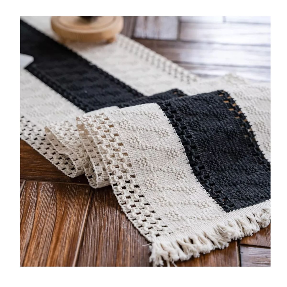 GENERICO - Camino De Mesa Algodon Yute Casa Mantel De Centro 180 X 30