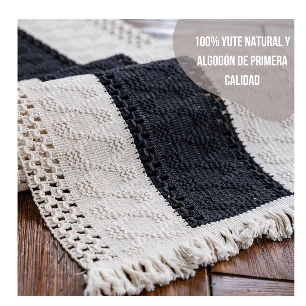 GENERICO - Camino De Mesa Algodon Yute Casa Mantel De Centro 180 X 30