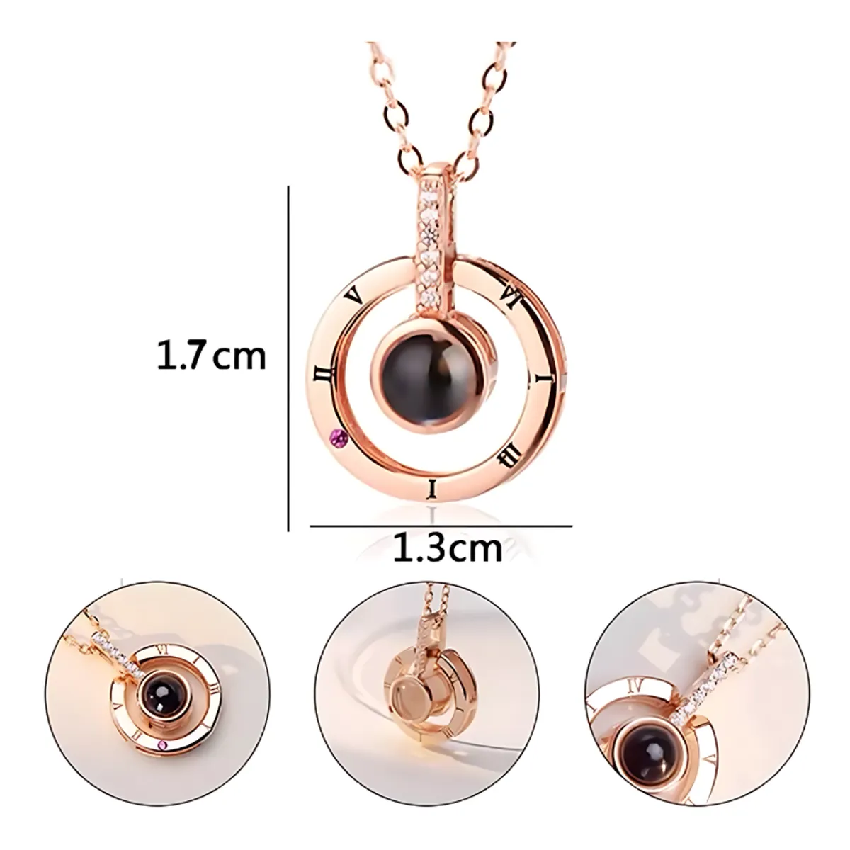 GENERICO - Collar Reflectante Te Amo 100 Idiomas Proyector Parejas