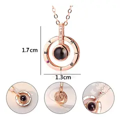 GENERICO - Collar Reflectante Te Amo 100 Idiomas Proyector Parejas