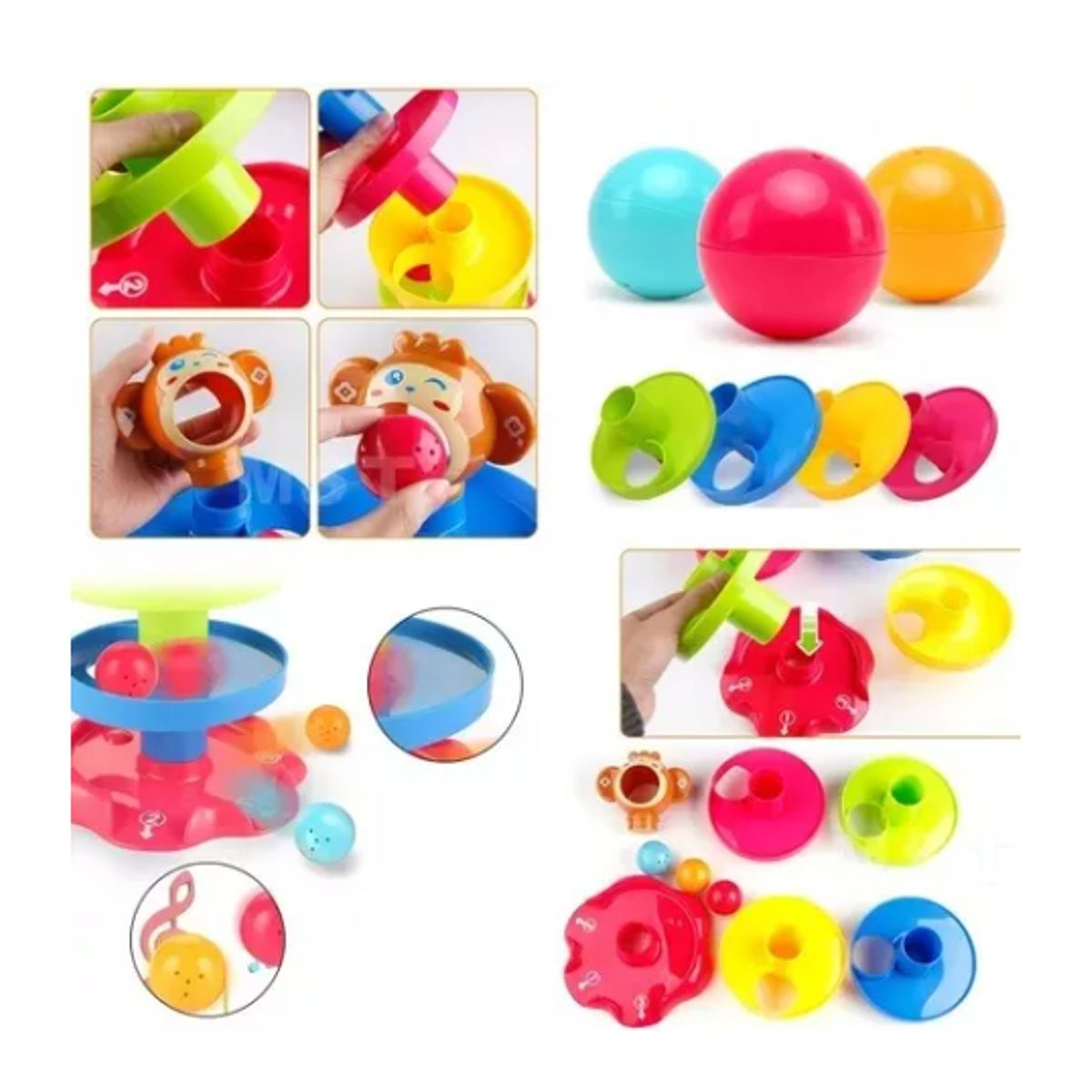 GENERICO - Divertida Torre Tobogán Pelotas Juguete Educativo Mono