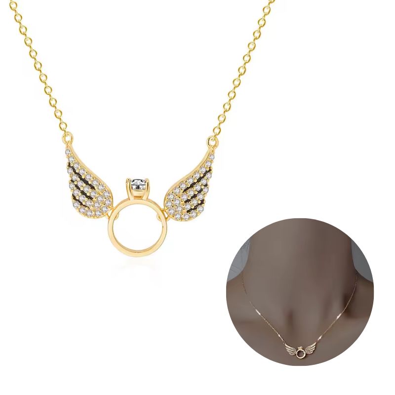 GENERICO - Collar Alas De Ángel Colgante Cadena Para Mujer