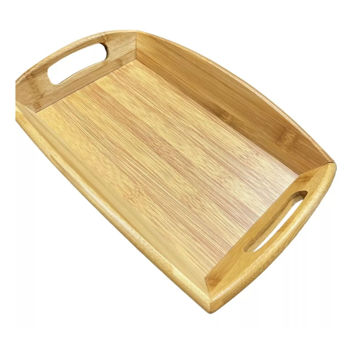 GENERICO - Bandeja Desayuno Bandejas Bambu Bandejas De Madera 33x22cm