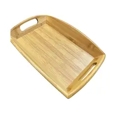 GENERICO - Bandeja Desayuno Bandejas Bambu Bandejas De Madera 33x22cm