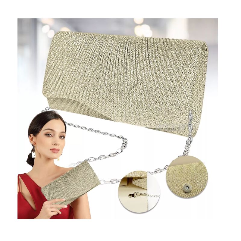 GENERICO - Bolso De Mano De Fiesta De Lentejuelas Mujer Cartera Clutch