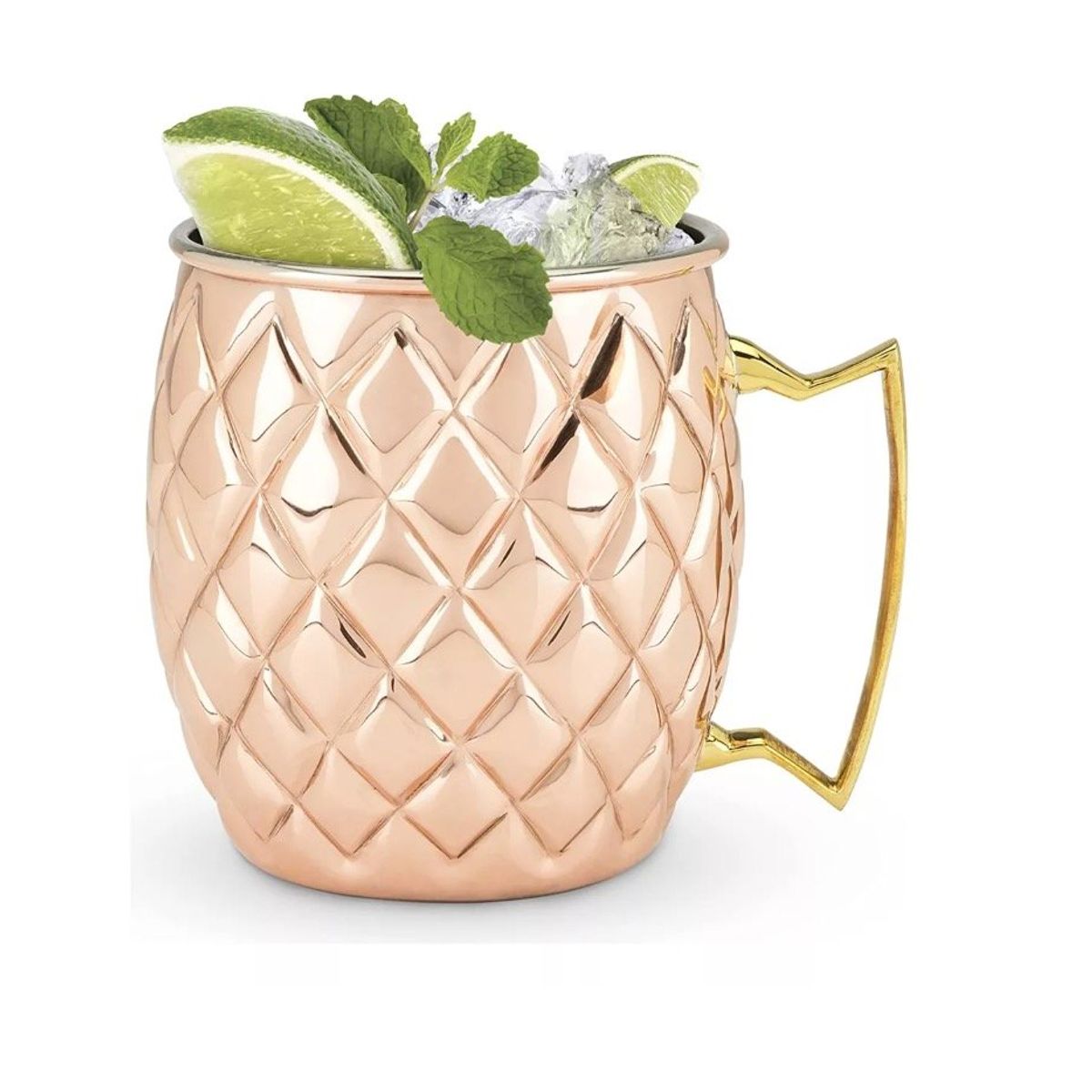 GENERICO - Pack x2 Tazon Mug de Acero Cobre Moscow Mule