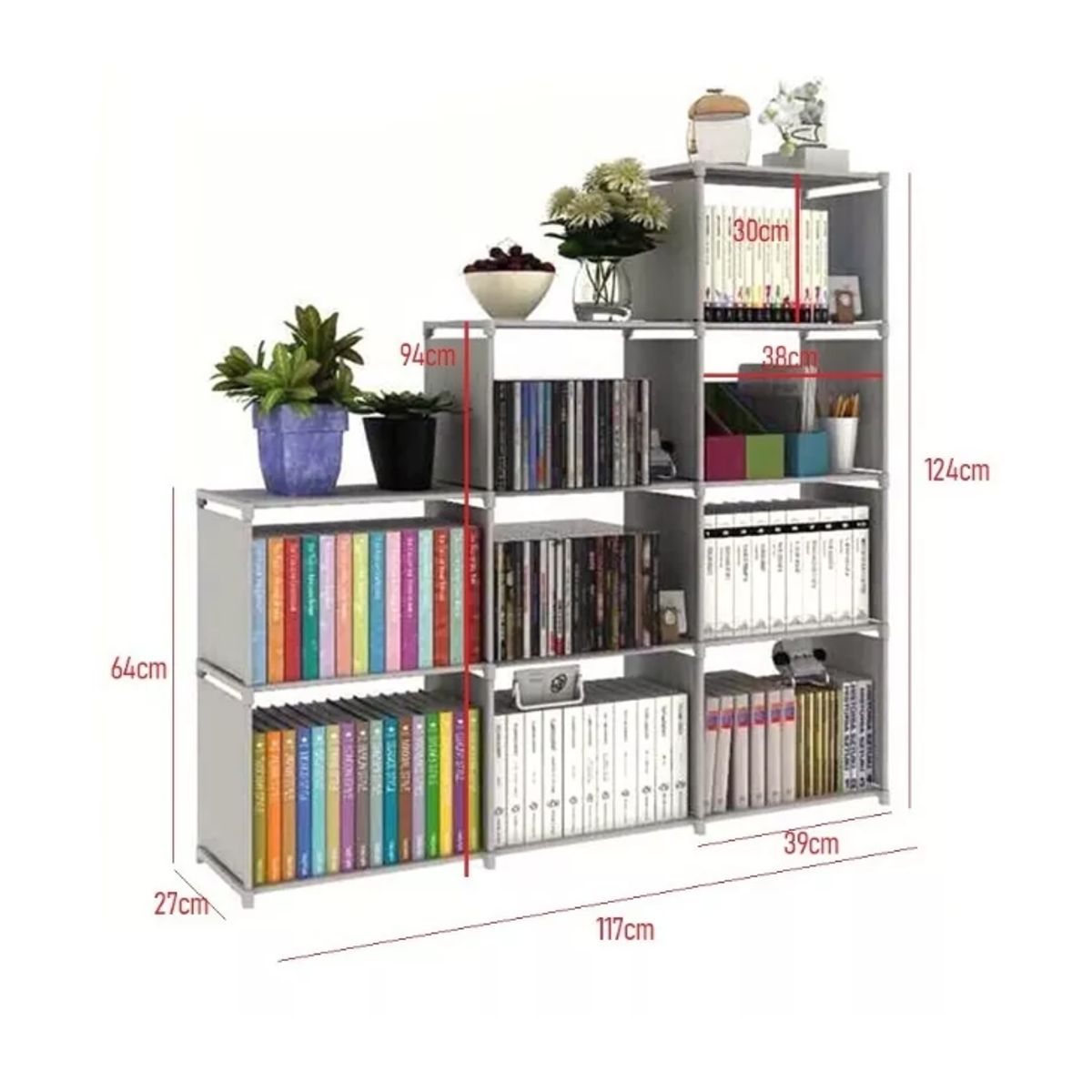 GENERICO - Estante Repisa Armable Organizador 4+3+2 Pisos