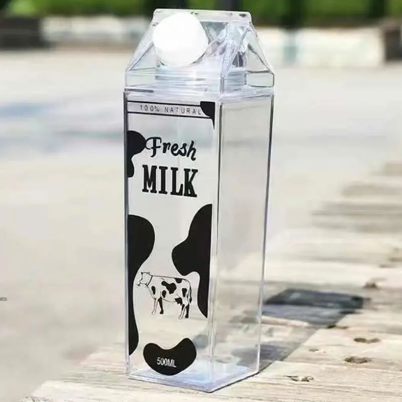 GENERICO - Botella Leche Contenedor Acrílico Transparente 1000 Ml