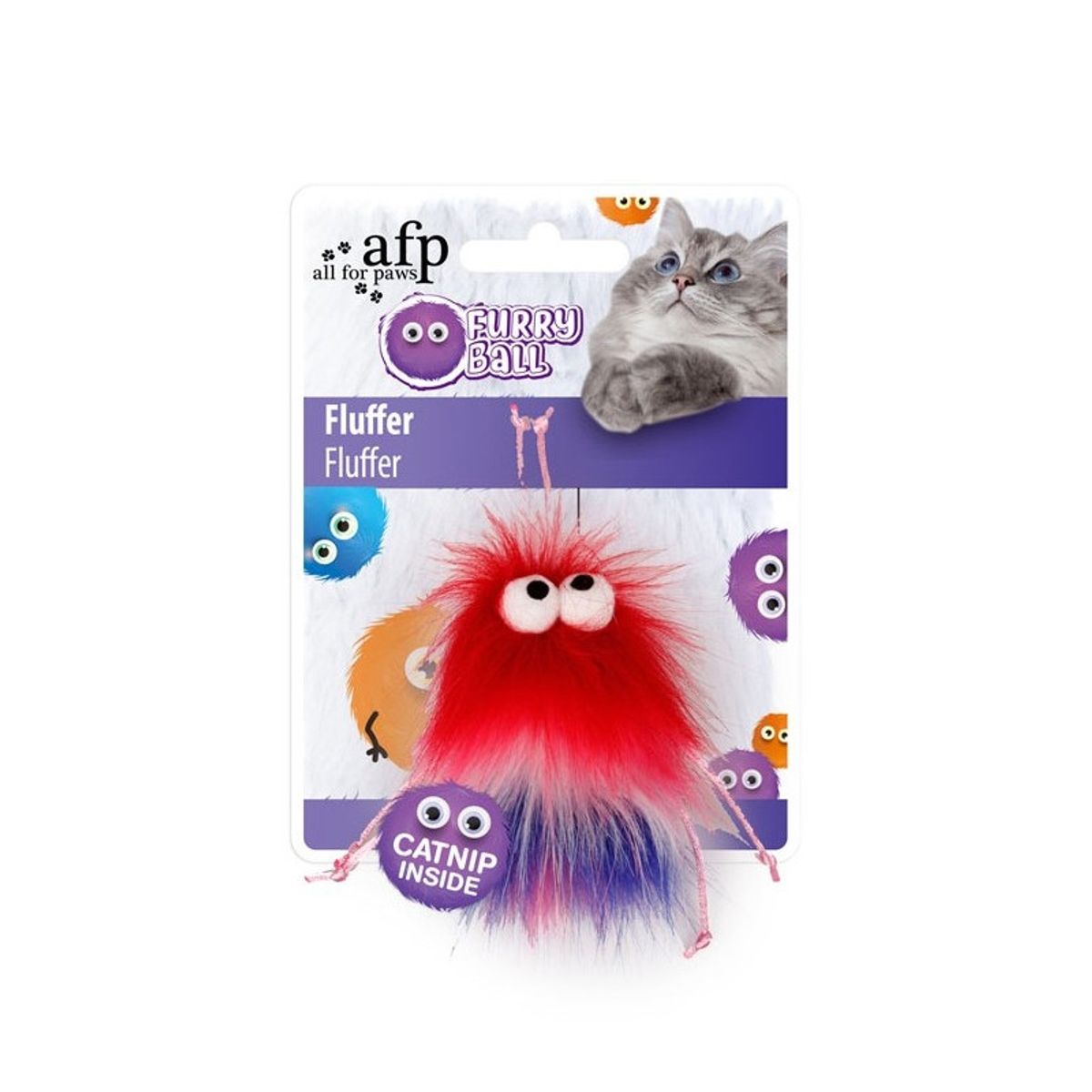 ALLFORPAWS - Juguete de Peluche AFP Furry Ball Fluffer Para Gato