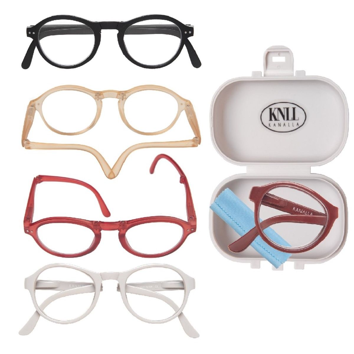 KANALLA - Pack 2 Lentes De Lectura Plegable Con Filtro Azul mod Negro/ Rojo Oscuro 2.0