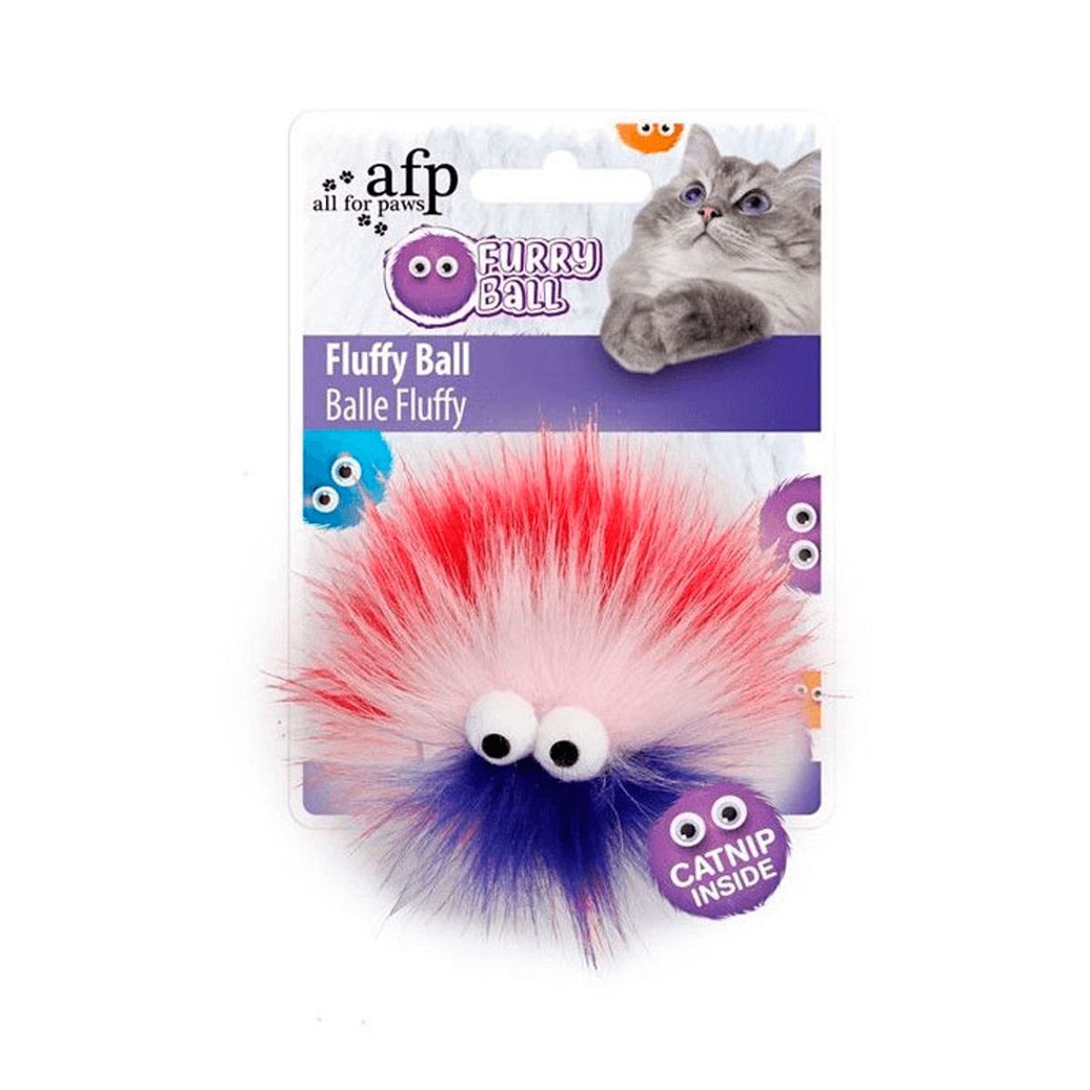 ALLFORPAWS - Juguete de Peluche AFP Furry Ball Fluffy Para Gato