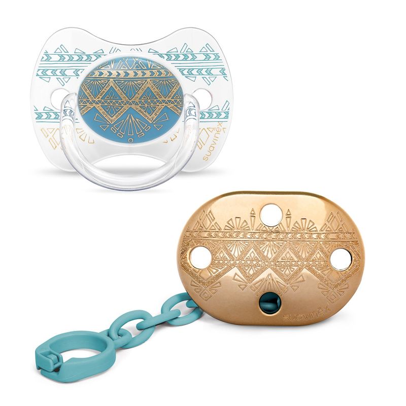 SUAVINEX - CHUPETE+BROCHE FISIOLÓGICO SILICONA PREMIUM 4-18M
