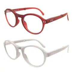 KANALLA - Pack 2 Lentes De Lectura Plegable Con Filtro Azul mod Gris/Rojo Oscuro 1.5