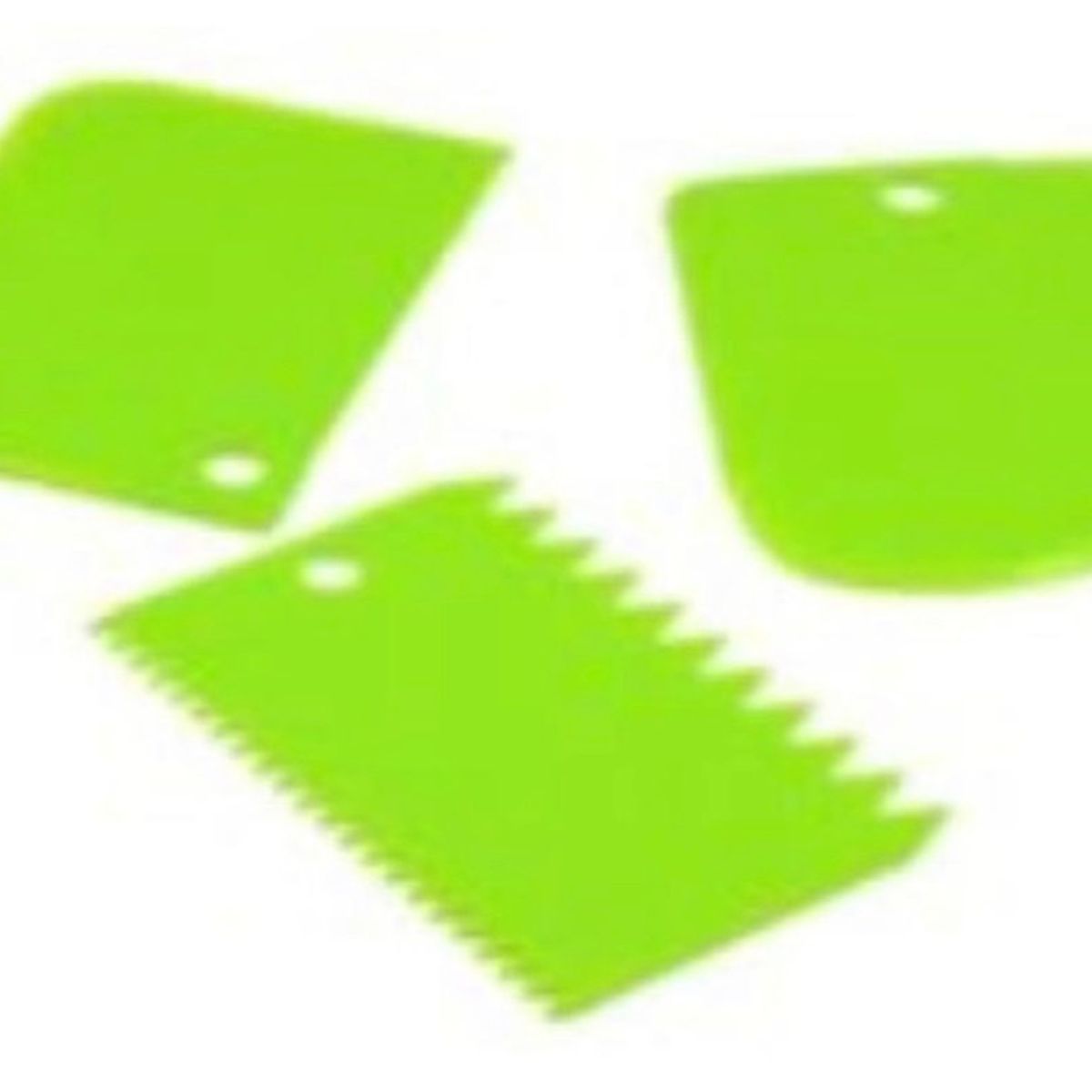 GENERICO - 3 Espátulas Plásticas, Raspar Crema, Mantequilla, Pastel, Masa, Torta