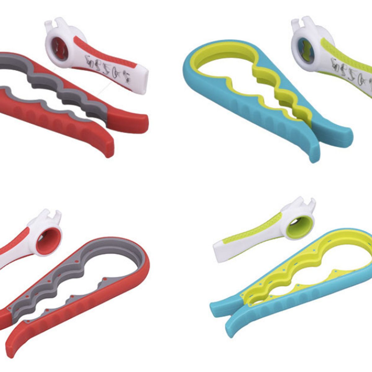 GENERICO - 2 Abridores De Botellas, Latas Y Bolsas, 6 En 1, Multifuncional