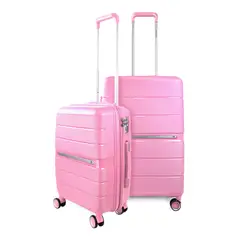 SWISS BAG - Pack 2 Maletas S+M rosada Xpos