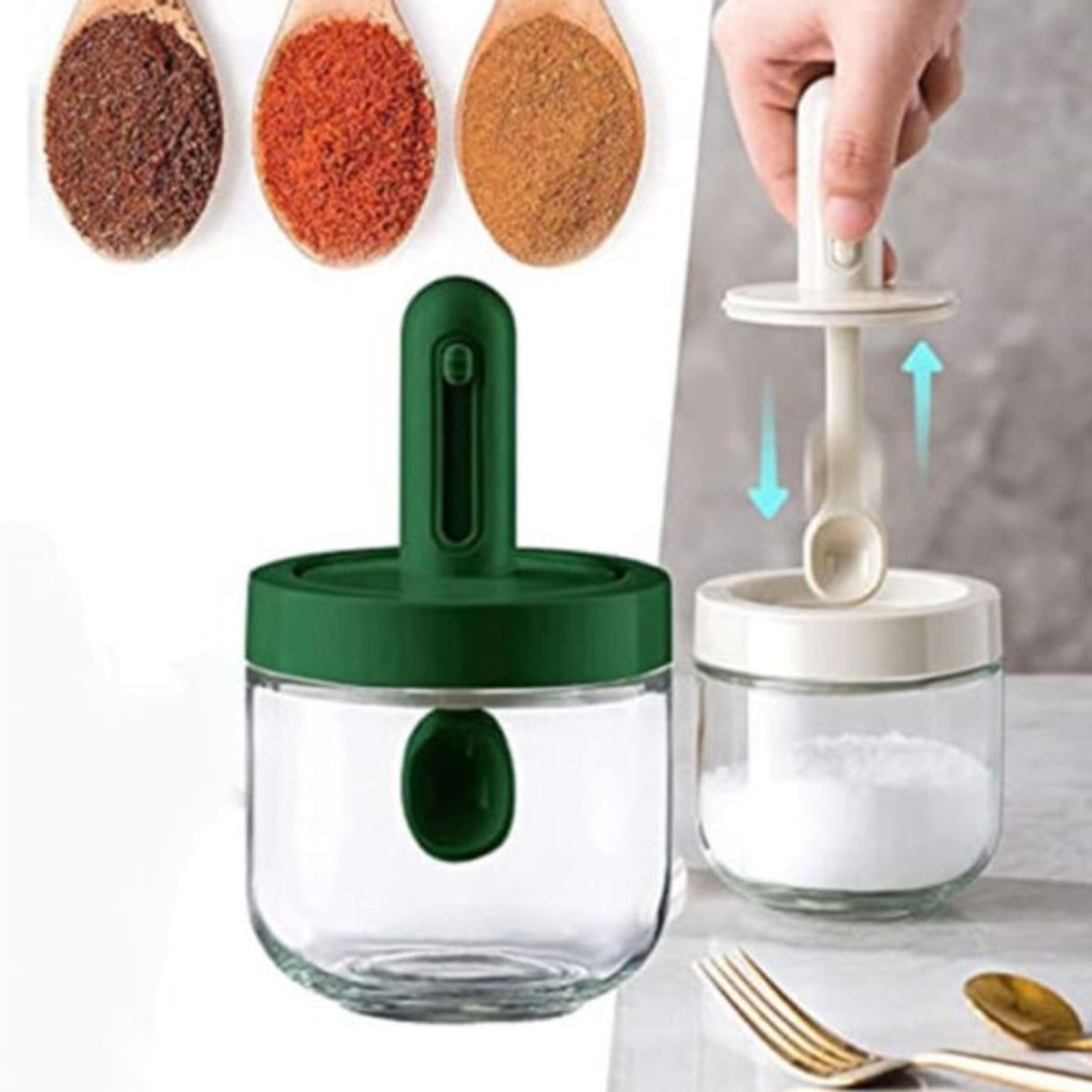 GENERICO - Botella de Condimento con Cuchara Retráctil