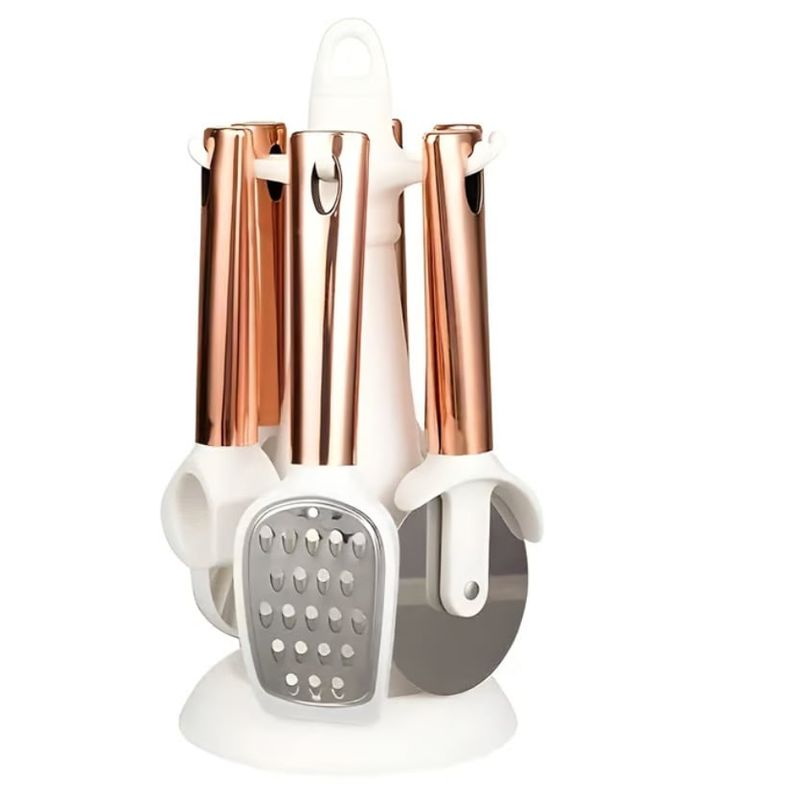 GENERICO - Set Utensilios 7 Piezas Silicona Set Utensilios Cocina