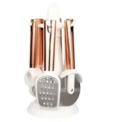 GENERICO - Set Utensilios 7 Piezas Silicona Set Utensilios Cocina