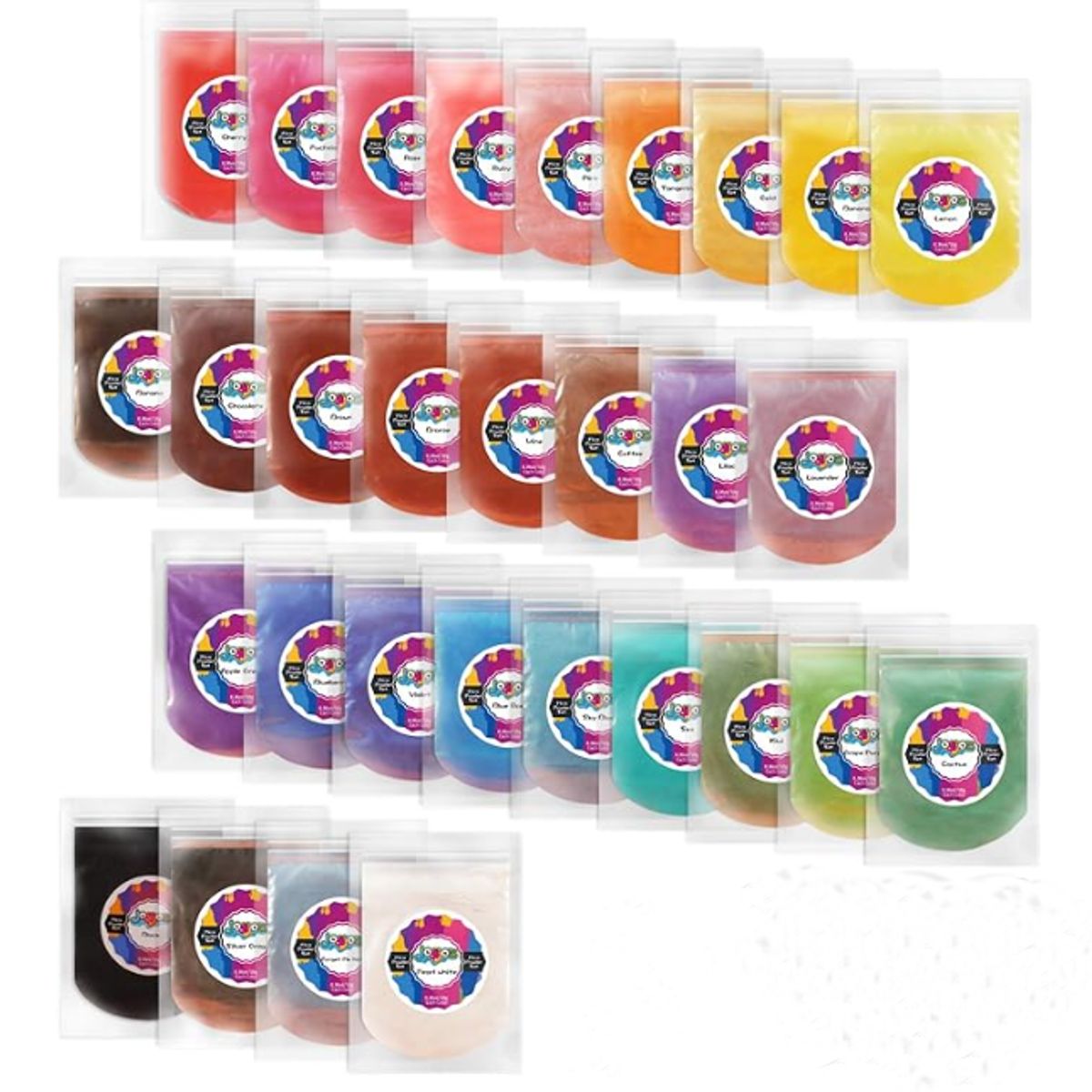 GENERICO - Polvo Mica Grado Cosmético 30 Colores Brillantes