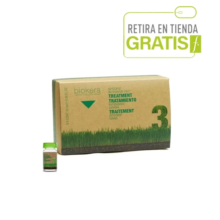 Pack 6 Ampollas intensiva Cabellos Grasos Biokera
