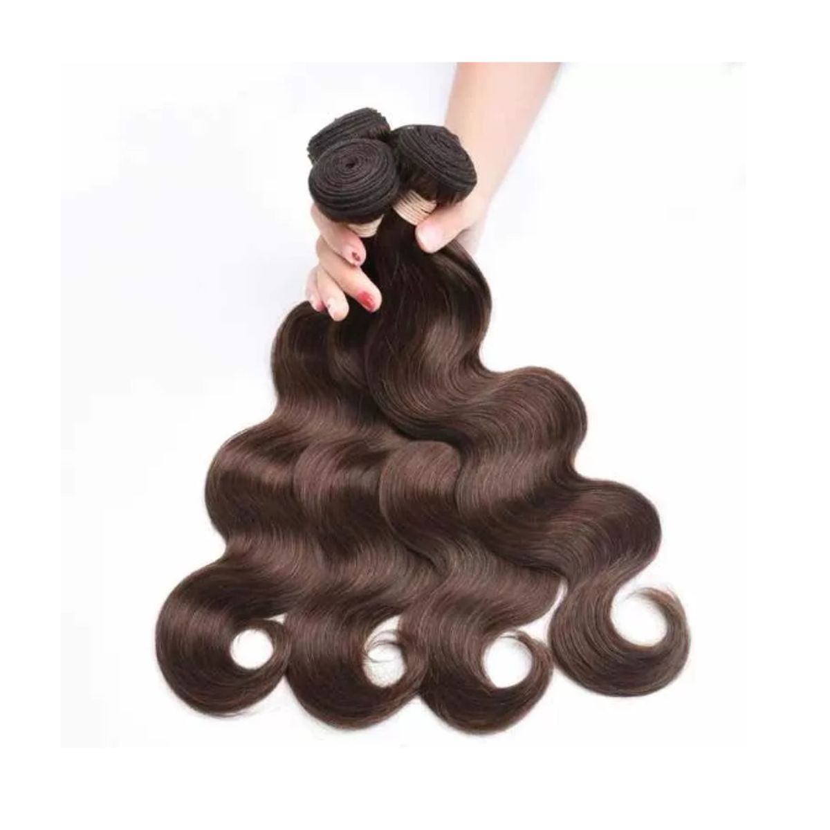 GENERICO - Onda Profunda Color Castaño Cabello 100 Humano 18pulgadas