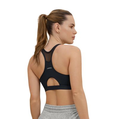 Imagen 2 del producto Top deportivo con espalda atlética en material de secado rápido 195356 Negro