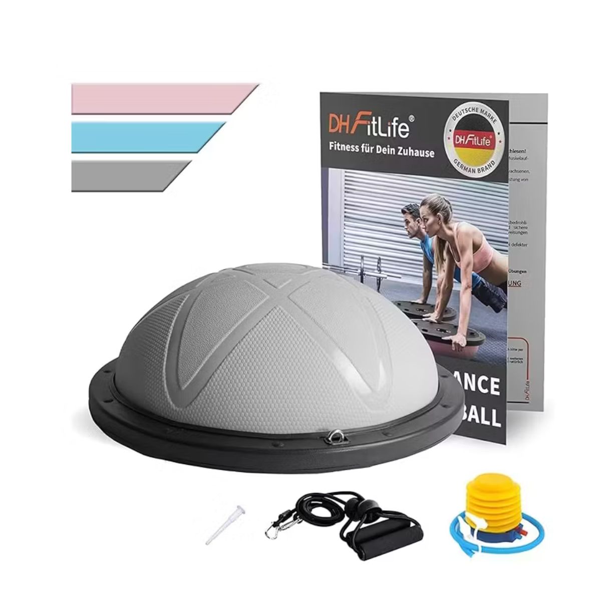 GENERICO - Balon Bosu Gym Pelota Yoga Resistencia 44cm