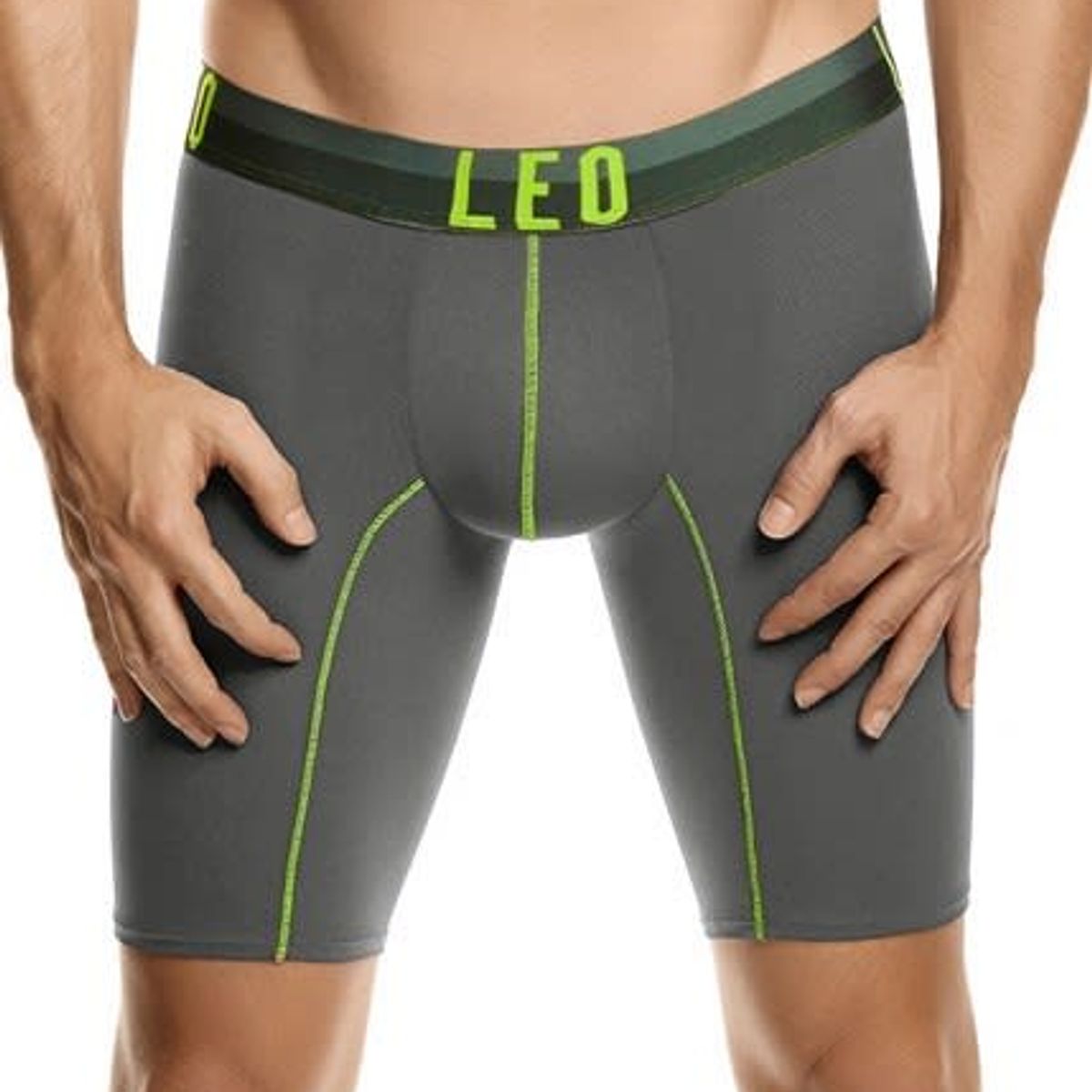 LEO - Bóxer largo deportivo de máxima frescura en microfibra 033290N Gris