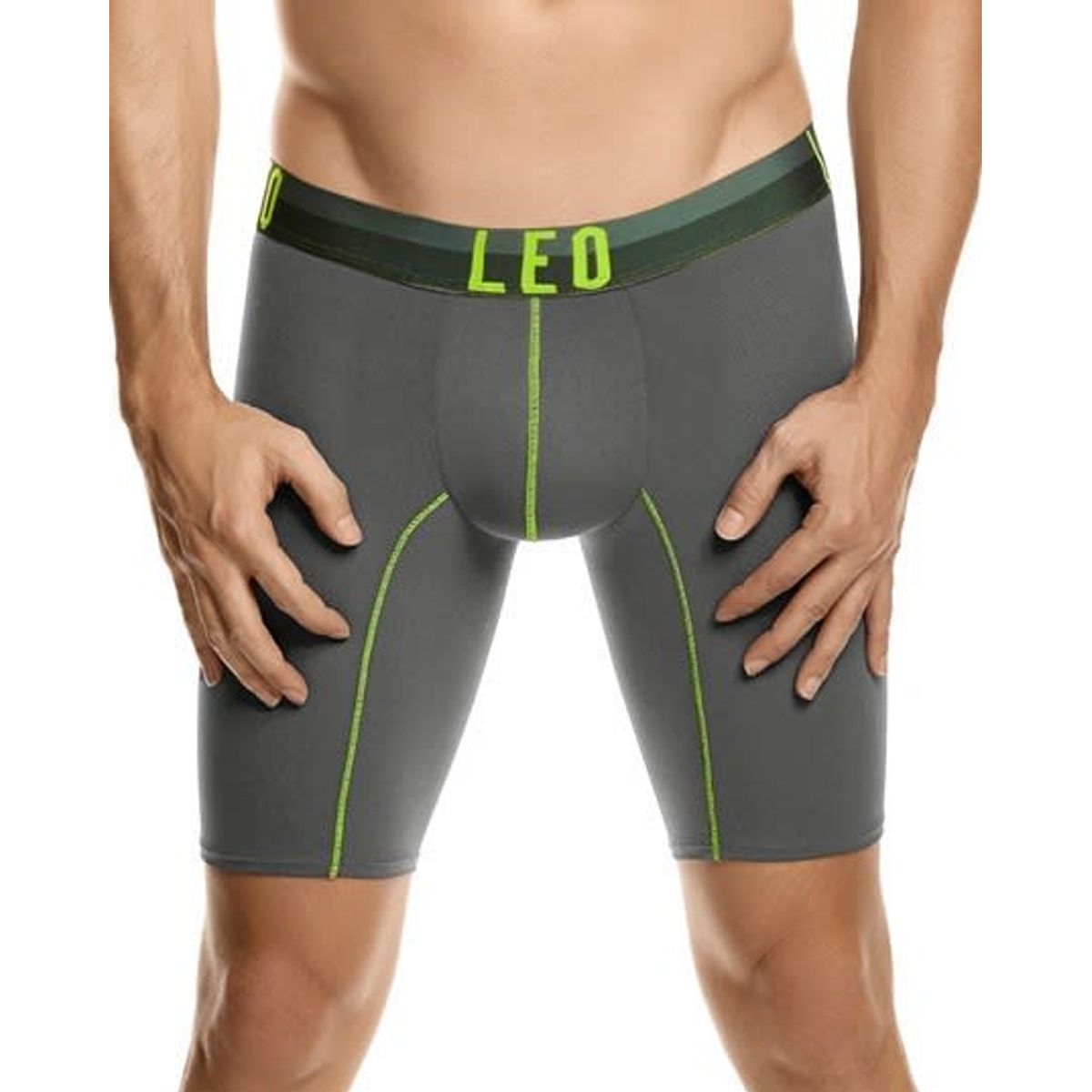 LEO - Bóxer largo deportivo de máxima frescura en microfibra 033290N Gris