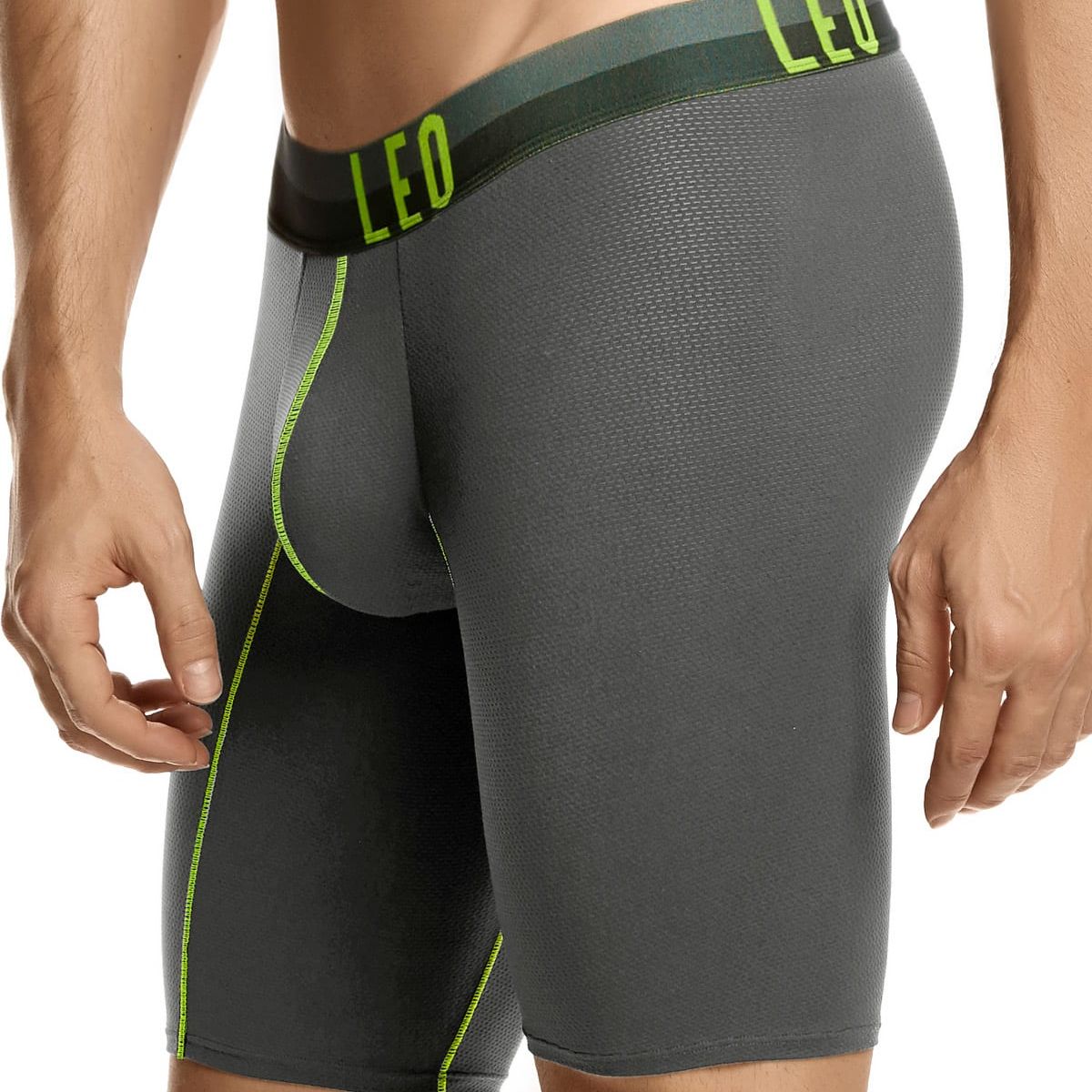 LEO - Bóxer largo deportivo de máxima frescura en microfibra 033290N Gris