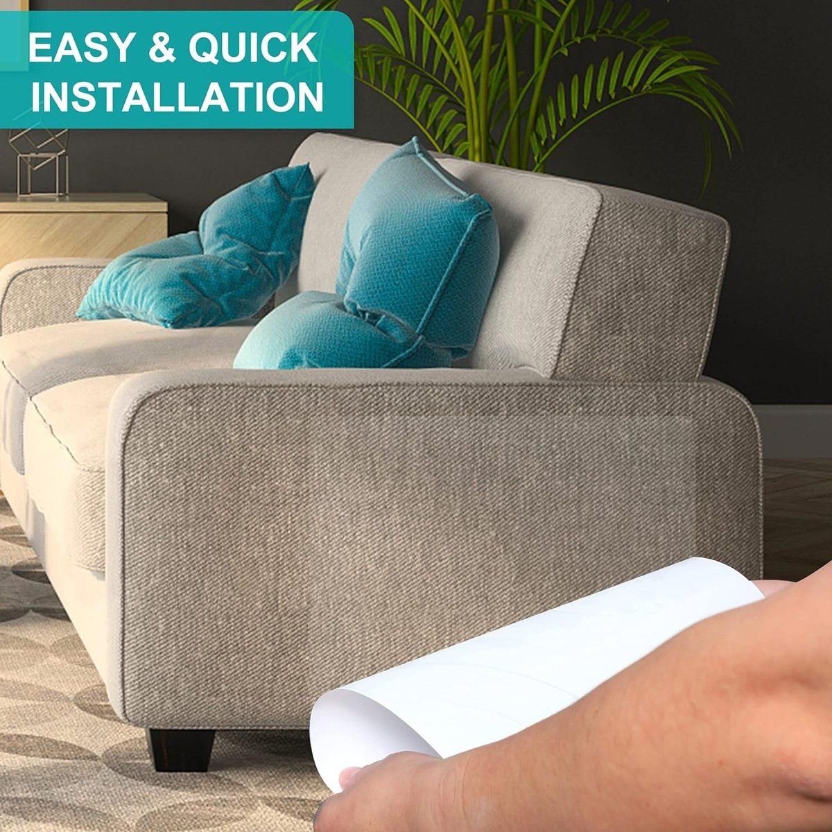 OEM - Pack 10 Protectores Sofá Anti Arañazos Entrenamiento Disuasorio Gatos