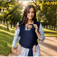 FULAR PORTABEBE ERGONOMICO ELASTICADO - Azul - M