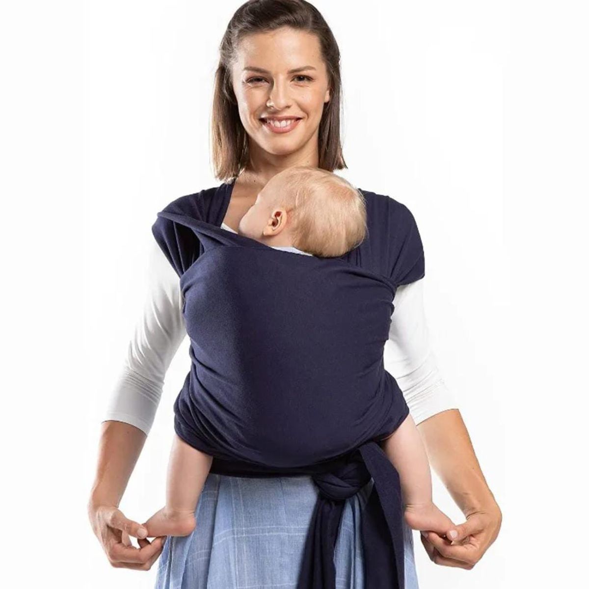 OEM - FULAR PORTABEBE ERGONOMICO ELASTICADO - Azul - M