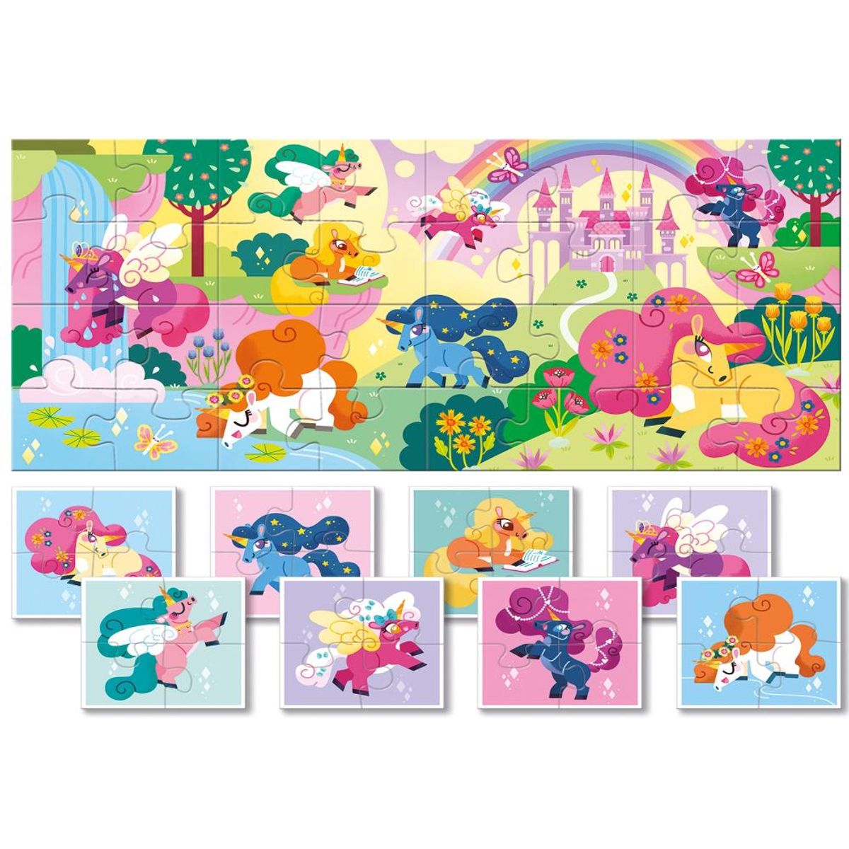 LUDATTICA - Puzzle de Colección Bebé Unicornios Ludattica