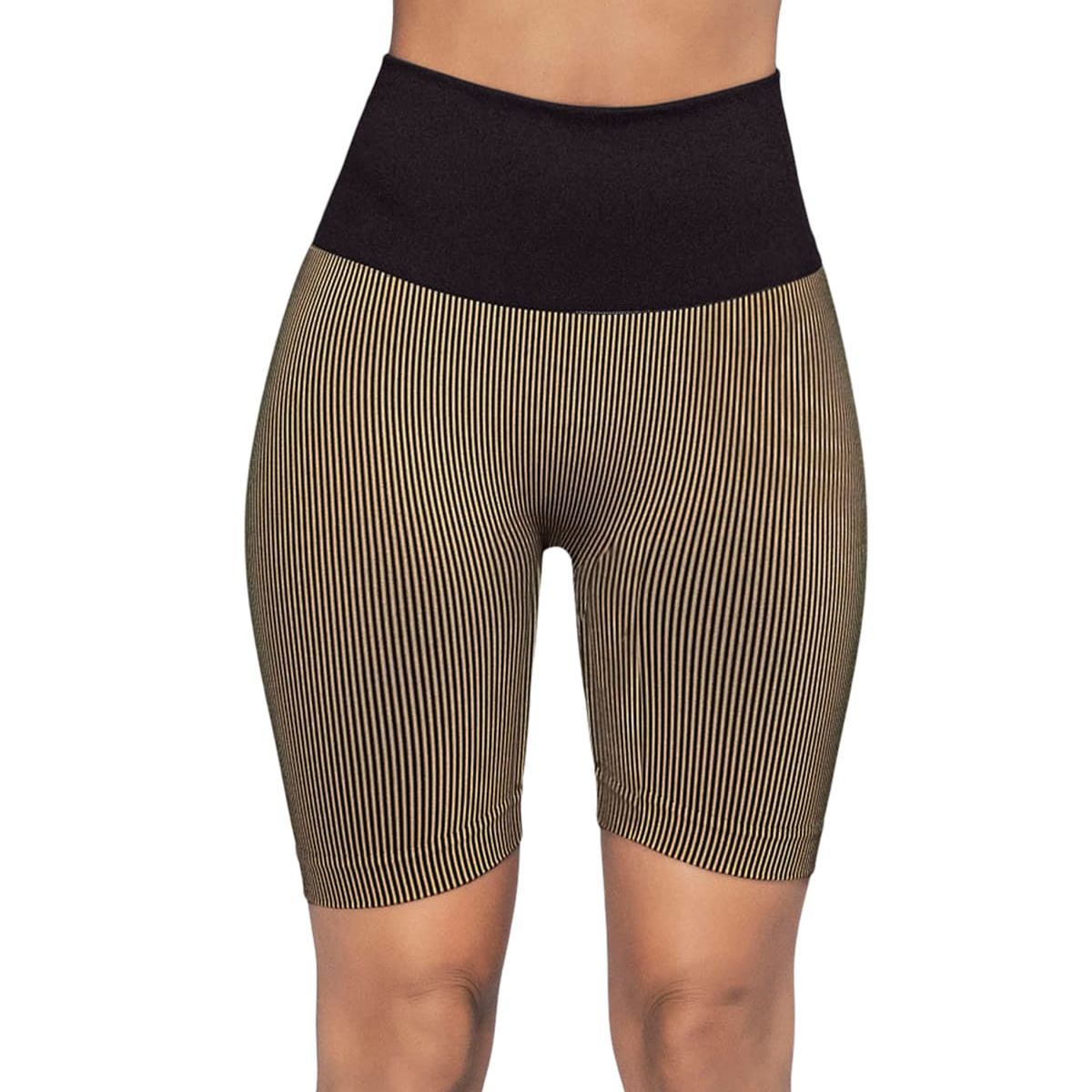 LEONISA - Short de control deportivo con tecnología sin costuras 195606 Taupe / Negro