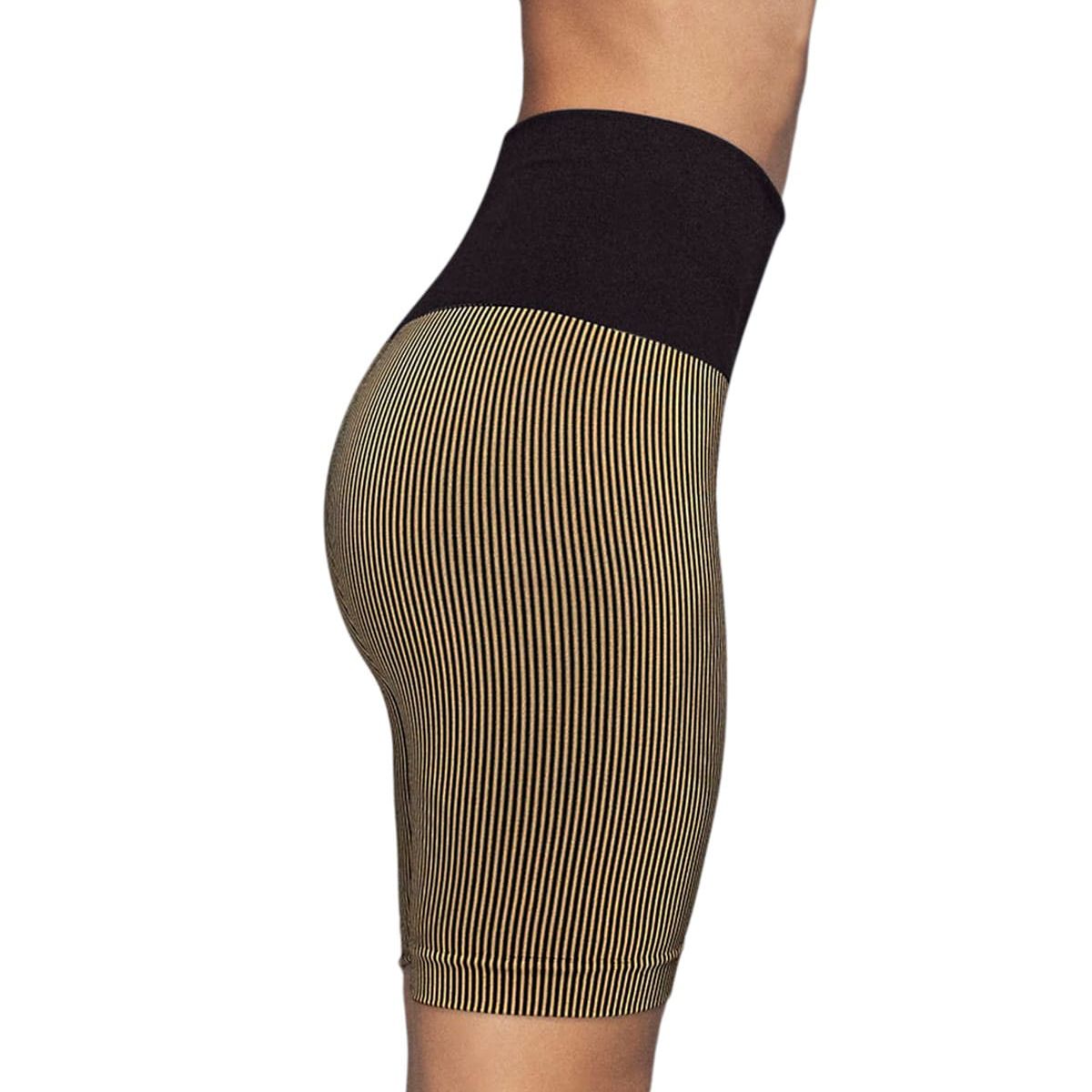 LEONISA - Short de control deportivo con tecnología sin costuras 195606 Taupe / Negro