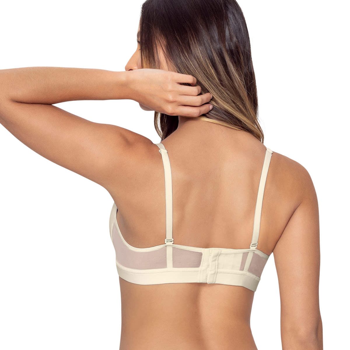 LEONISA - Sostén sin arco Pura Comodidad con detalles en tul 091083 Perla