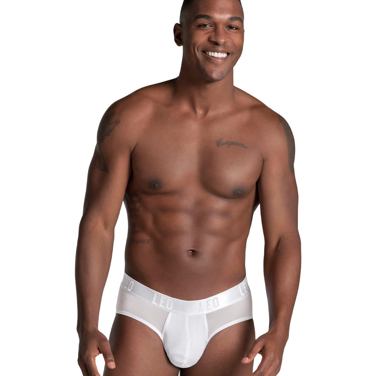 LEO - Pack X2 Bóxer de secado rápido 33278N2 Blanco / Negro