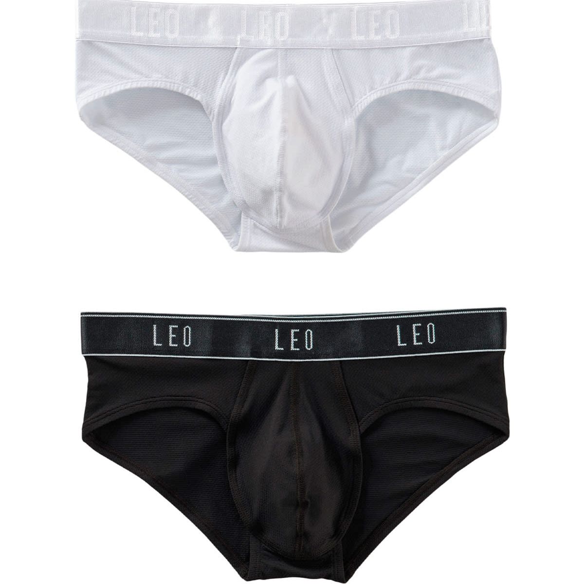 LEO - Pack X2 Bóxer de secado rápido 33278N2 Blanco / Negro