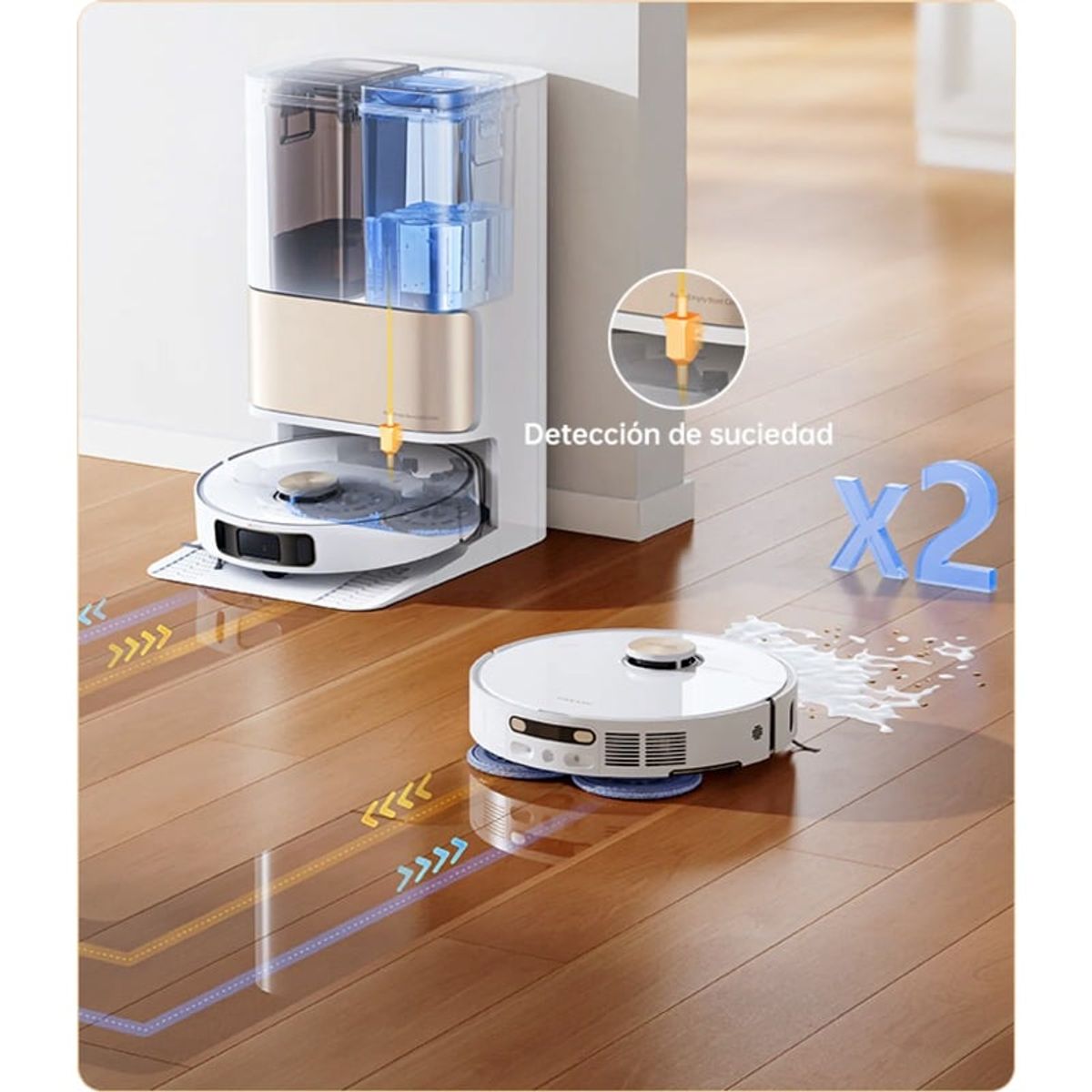 DREAME - Dreame L10s Pro Ultra Heat Robot Aspirador y Trapeador Combo extensión de trapeador