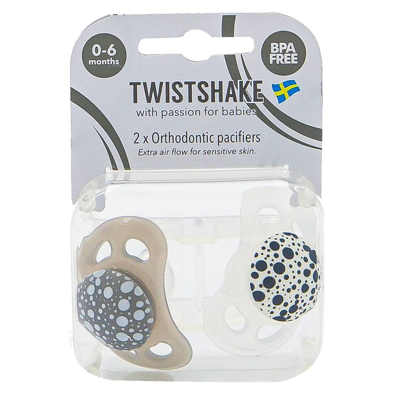TWISTSHAKE - Pack 2 Chupetes De Entretención Twistshake 0-6 Meses