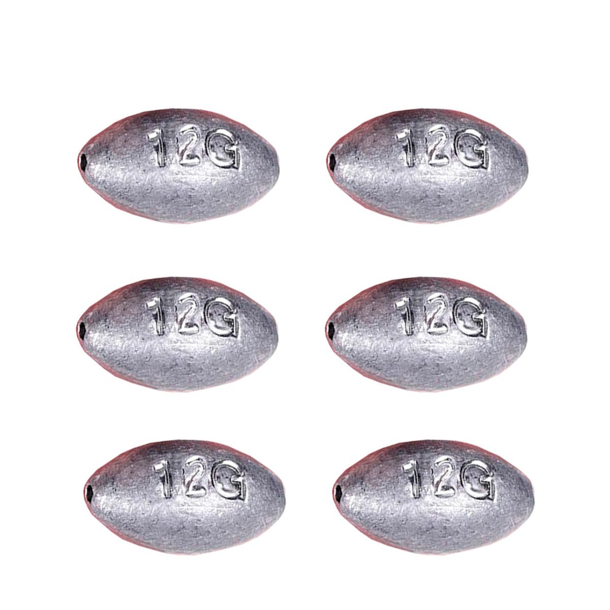GENERICO - Pack 6 Plomos De Pesca Para Armadas De Lenguado De 12g